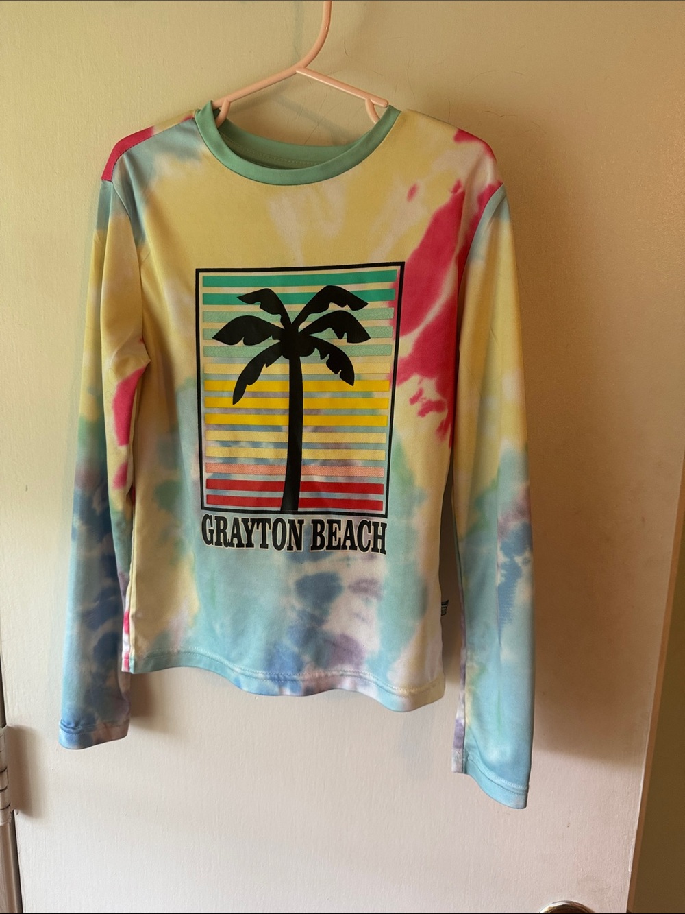 Banana Boat Kids' Long Sleeve Tie-Dye Rashguard - Pastel Multi